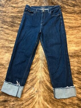Ariat Dark Blue Relaxed Straight Denim Jeans size 33R